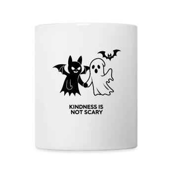 Kindness Is Not Scary – Ghost & Bat - Mug - white - Front