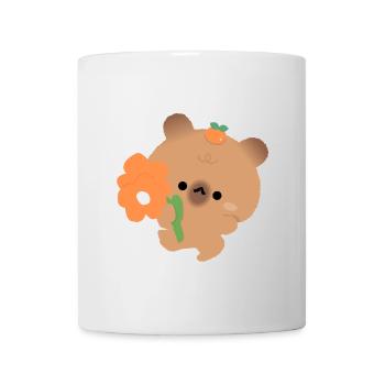 Romantisches Capybara - Tasse - Weiß - Vorne