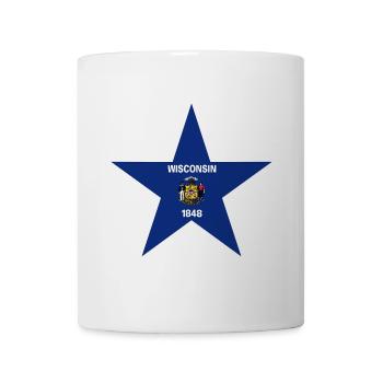 Wisconsin Fan Shirt – Natur & Stolz - Tasse - Weiß - Vorne