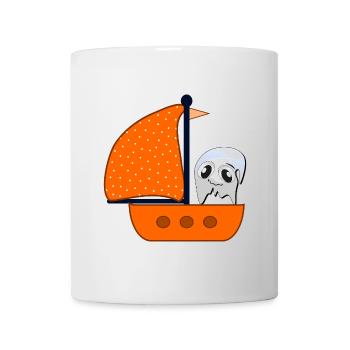 Kinder Segelboot Halloween Geister - Tasse - Weiß - Vorne