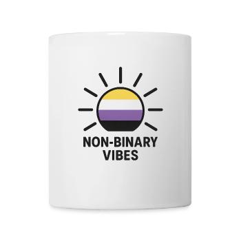 Non-Binary Vibes Sonnenlogo - Tasse - Weiß - Vorne