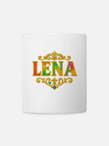 LENA Glitter Gold Sequins - Mug - white
