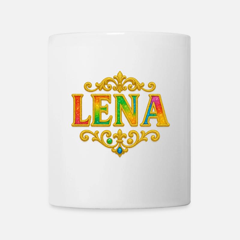 LENA Glitter Gold Sequins - Mug - white