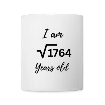 "I Am 42 Years Old – Nerdy Birthday Root Design" - Mug - white - Front