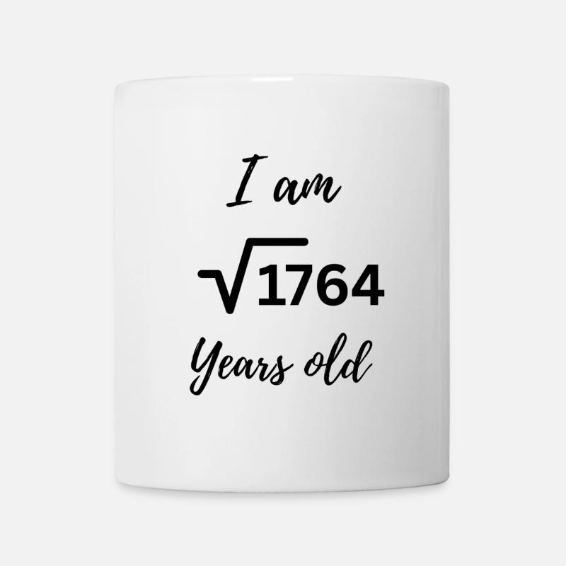 „I Am 42 Years Old – Nerdy Birthday Wurzel-Design“ - Tasse - Weiß