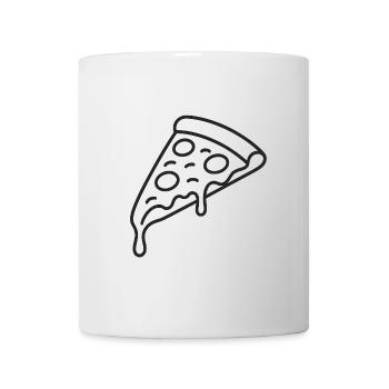 Pizzastück - Tasse - Weiß - Vorne