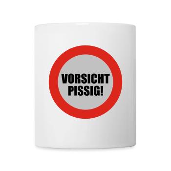 Vorsicht pissig | bösartig | übel | schelcht - Mug - white - Front