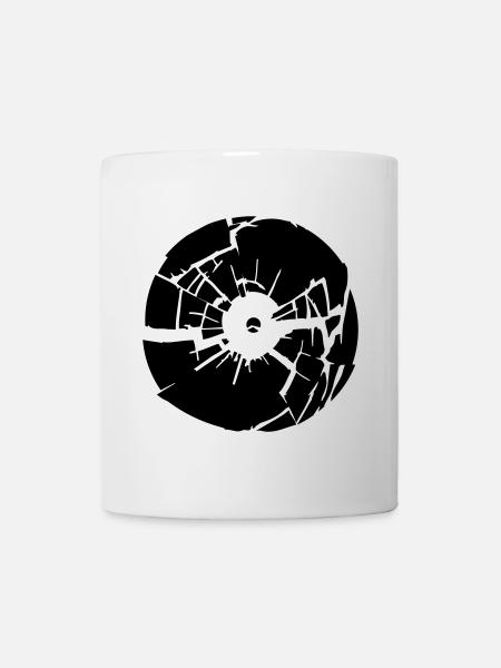 broken vinyl - Tasse - Weiß