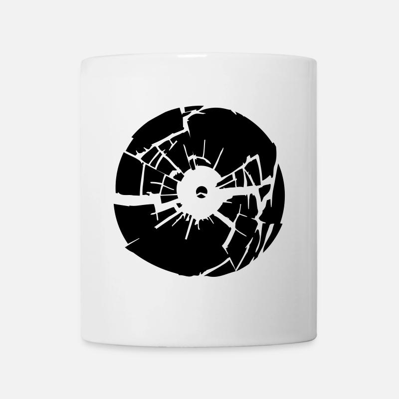 broken vinyl - Tasse - Weiß