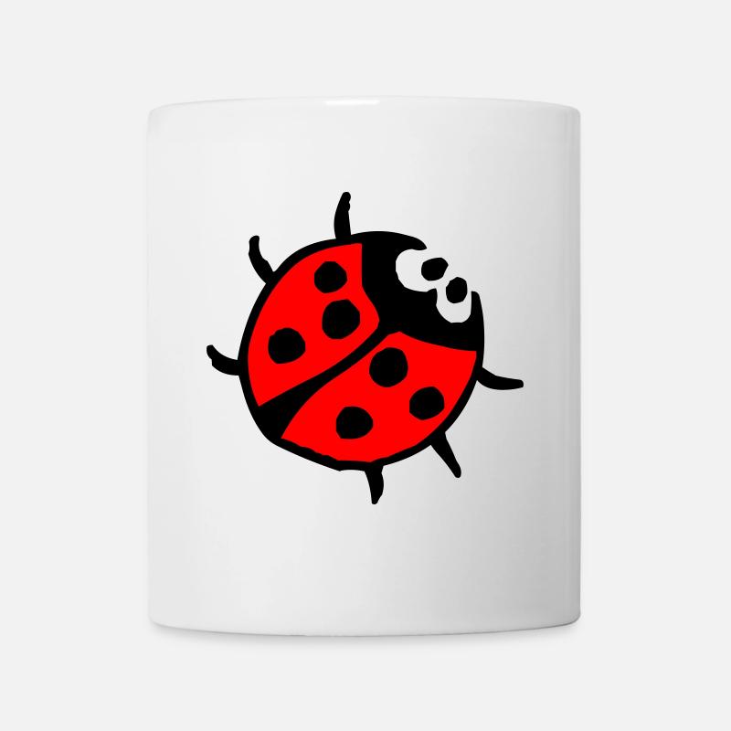 Vibrant Ladybug Spot Pattern - Mug - white
