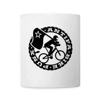 Antifa Bike Punks - Tasse - Weiß - Vorne
