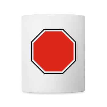verkehrsschild - für eigenen text - Mug - white - Front