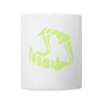Glow in the dark Dracula - Mug - white - Front