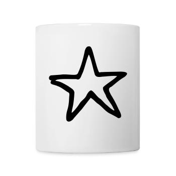 Stern Gezeichnet - Tasse - Weiß - Vorne