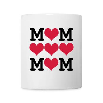 Ich liebe mom - muttertag - Tasse - Weiß - Vorne