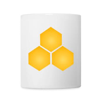 3'er Wabe - Tasse - Weiß - Vorne