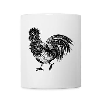 Un coq richement décoré - Mug blanc - blanc - Devant