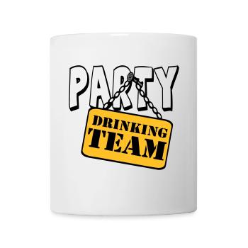 Party Drinking Team , Party Spruch Shirt (25) - Tasse - Weiß - Vorne