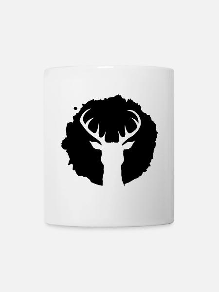 Hirsch Patch - Tasse - Weiß