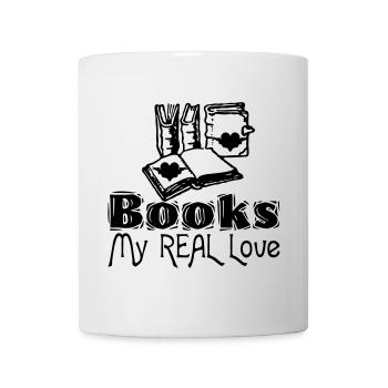 Livres - My Real Love Gift Book Reading Reader - Mug blanc - blanc - Devant