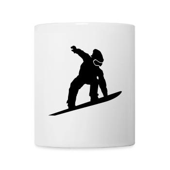 Snowboarder Silhouette - Tasse - Weiß - Vorne