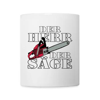 Motorsäge , der Herr der Säge Motorsäge (25) - Tasse - Weiß - Vorne