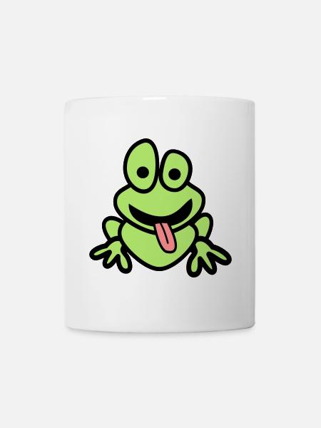Frog avec la langue - Mug blanc - blanc