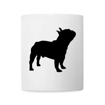 Französische Bulldogge - Tasse - Weiß - Vorne