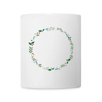 Immergrüner Kranz - Tasse - Weiß - Vorne