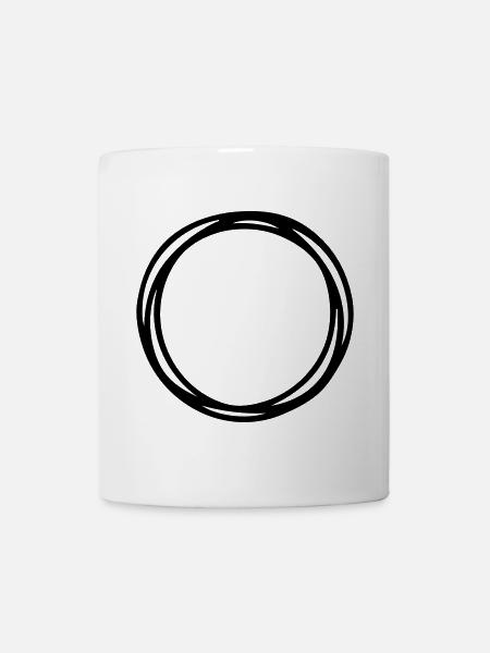 Kreise und Kreise - Tasse - Weiß