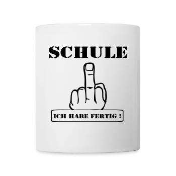 Abschluß Shirt Schule fertig (25) - Tasse - Weiß - Vorne