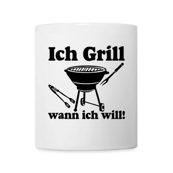 Grillkönig,Grillen,BBQ , Ich Grill (25) - Tasse - Weiß - Vorne
