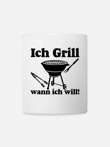 Grillkönig,Grillen,BBQ , Ich Grill (25) - Tasse - Weiß