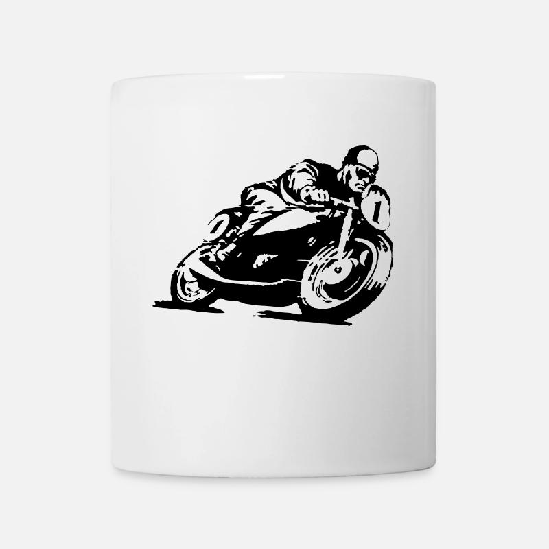 Moto classique vélo001 - Mug blanc - blanc