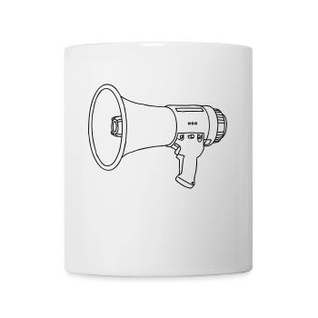 Megafon / Megaphon - Tasse - Weiß - Vorne