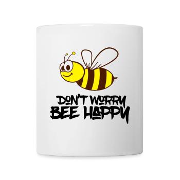 bee happy - Tasse - Weiß - Vorne