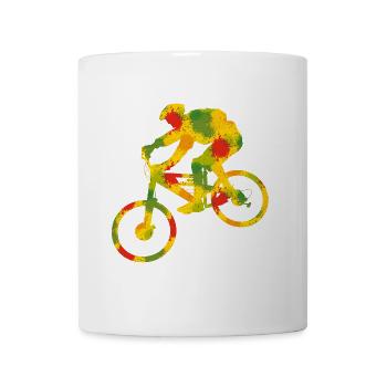 Bunter Biker - Tasse - Weiß - Vorne