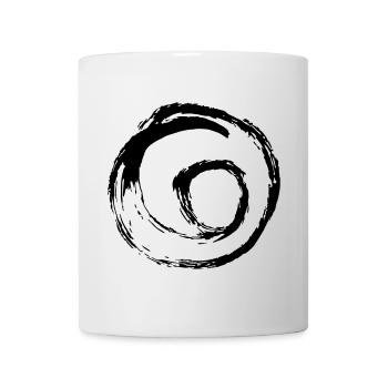 Spirale tourbillon point de cercle tourbillon dessiné à la main - Mug blanc - blanc - Devant