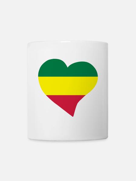 Rasta Herz - Tasse - Weiß