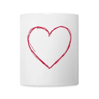 Heart love symbol gift birthday friendship - Mug - white - Front