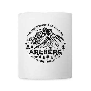 Arlberg_Patteriol_schwarz.png - Tasse - Weiß - Vorne