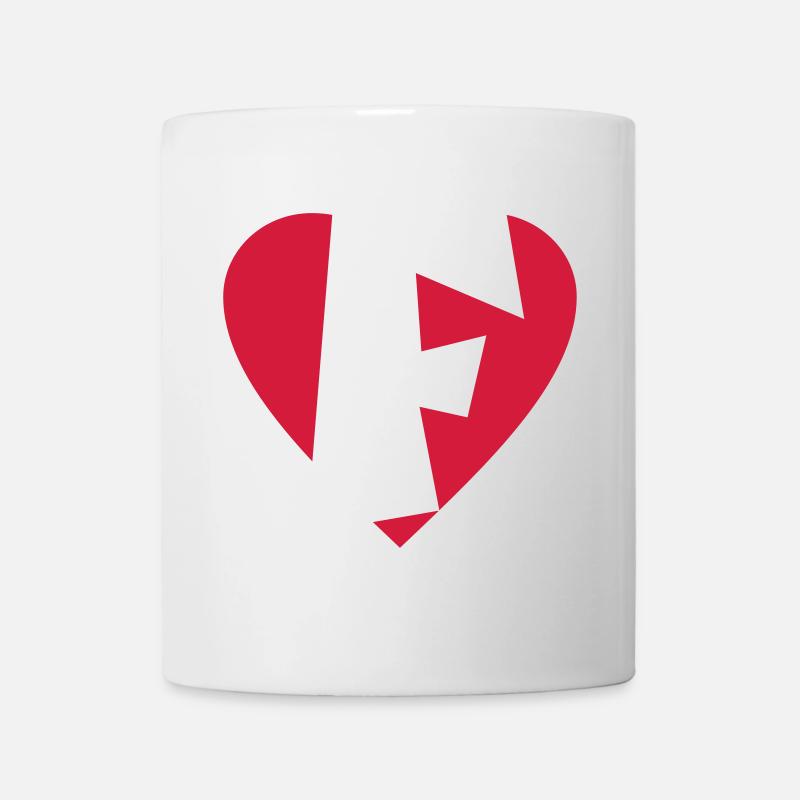 Cœur F - J'aime F - Mug blanc - blanc
