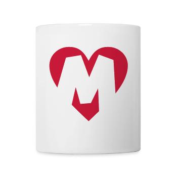 Heart M - I love M - Mug - white - Front