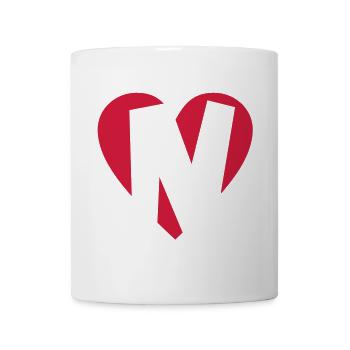 Herz N - I Love N - Buchstabe N - Tasse - Weiß - Vorne