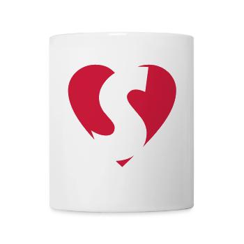 Heart S - I love S - Mug - white - Front