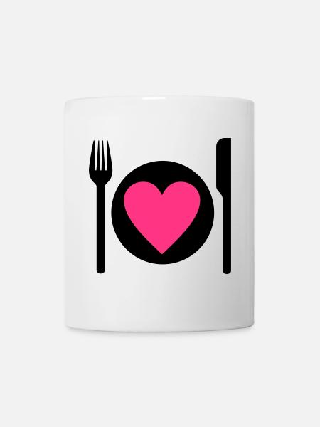 essen - Tasse - Weiß