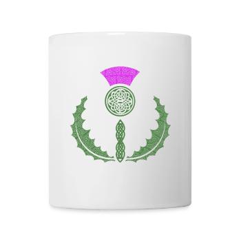 Celtic Knotwork Thistle - Mug - white - Front