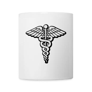 Asklepiosstab | Hipsiegel | Heilung | Health | - Mug - white - Front