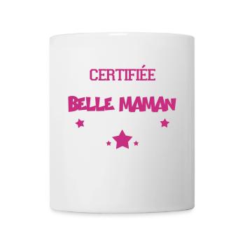 certifiée meilleure belle maman - Mug blanc - blanc - Devant