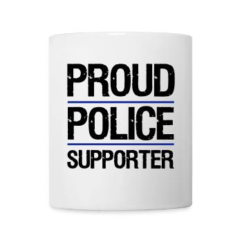 Proud Police Supporter, Polizei, Polizist,Geschenk - Tasse - Weiß - Vorne